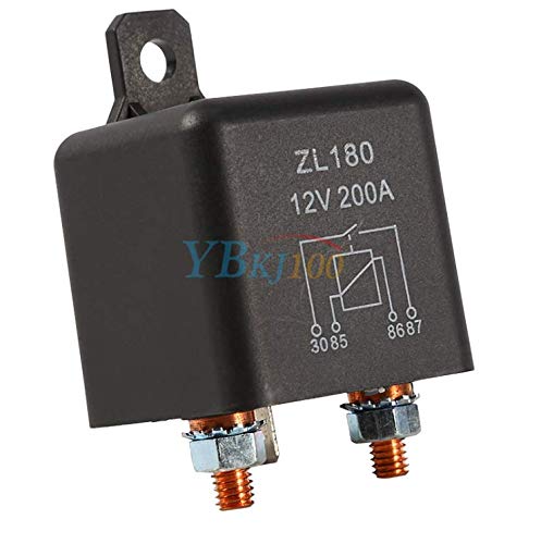Keenso New 12V 200A 4 Pin Car Relay Black Heavy Duty Split ON/OFF Switch Relays Car Auto Boat 200Amp Relay Switch 12V Auto Relays 12V Relay Large Pink Automotive Electronics