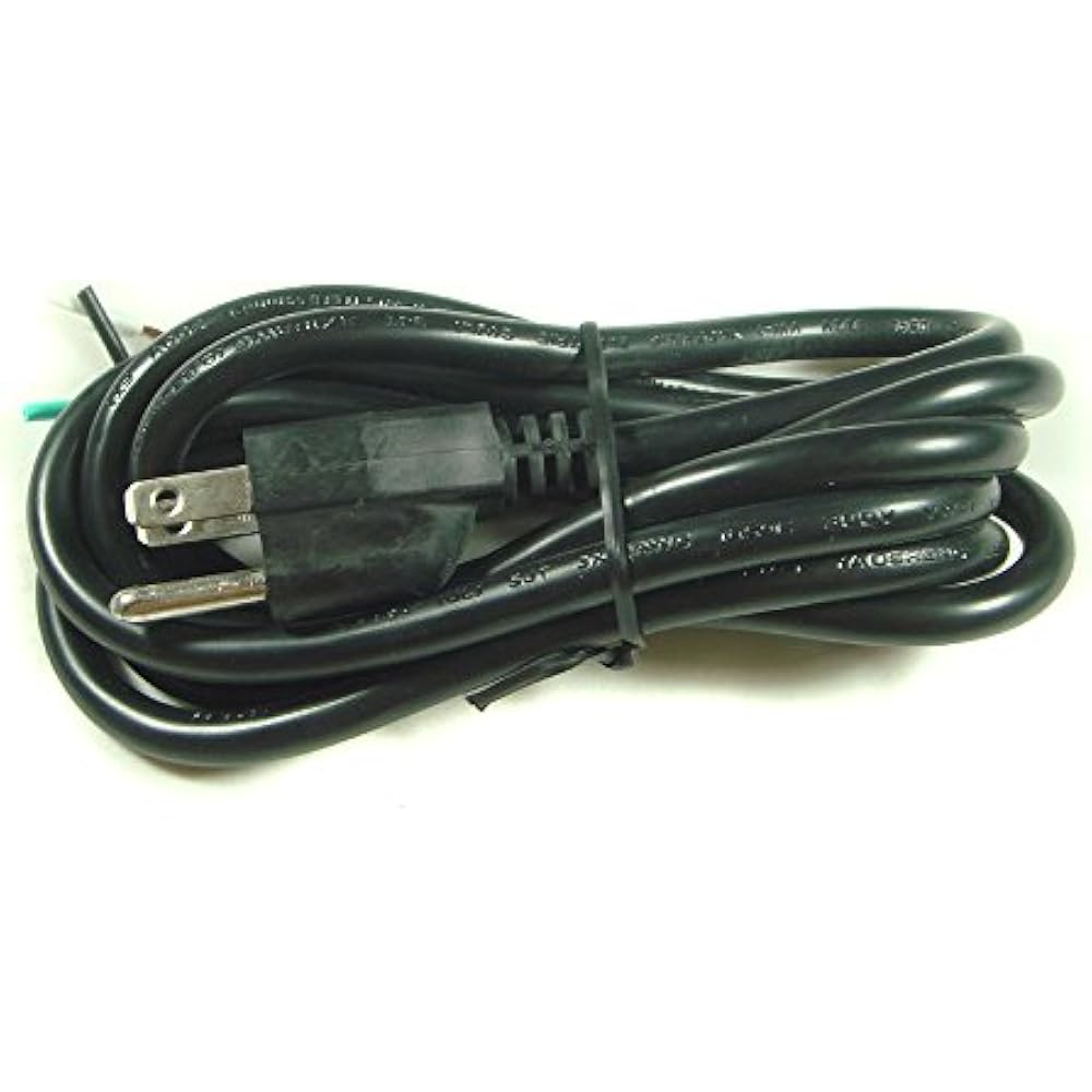 H3S18AWG Prong AC Power Cord, Pigtail (Open End), 10 Amp Max, 6 Ft