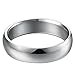 Besteel Womens Mens 5MM Stainless Steel Classic Plain Wedding Band Ring Polished Charm Size 8
