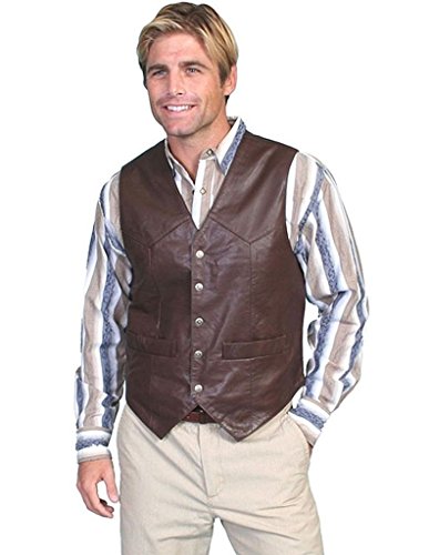 ScullyBrown Soft Touch Lambskin Western All Leather Vest 507