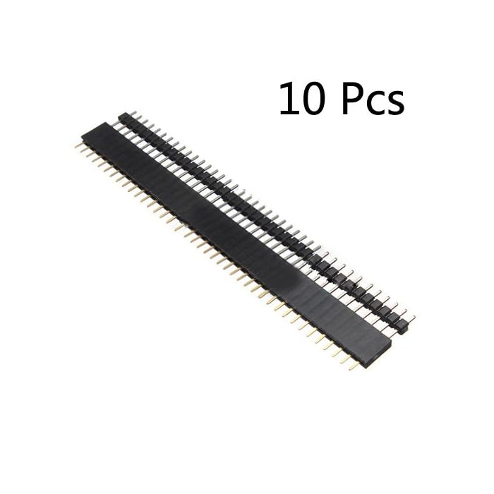 Buy DAOKI 10 Pair 40 Way 2.54mm MALE & FEMALE HEADER Socket Row Strip ...