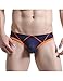 Zacoo Men Modal Contrast Color Underwear Pouch Brief Short Color M Sapphire Blue