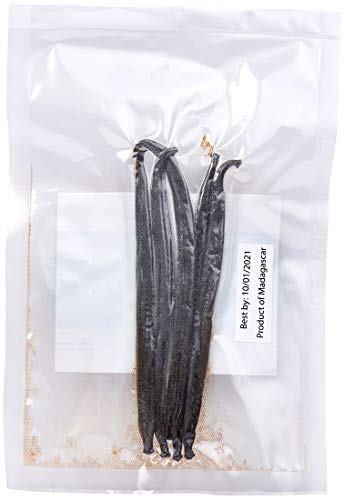Delitaliana Gourmet Vanilla Beans, Approximately 5~6 Inches (Pack of 5)