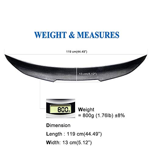 AeroBon Real Carbon Fiber Trunk Spoiler for 05-13 BMW E92 3-Series Coupe and M3 (High Kick Type)