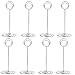 Radezon 20 Pack 8.75 inch Tall Table Number Holders Place Card Holder Table Picture Holder Wire Photo Holder Clips Picture Memo Note Photo Stand (Silver)