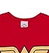 Wonder Woman Logo Ladies T Shirt, Red (Large)