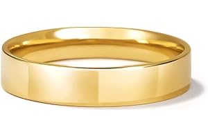 Aojun 14K Gold Filled Ring High Polish Plain Tarnish Resistant Comfort Fit Eternity Wedding Band 1mm 2mm 3mm 4mm 5mm 6mm 8mm Ring for Women Men