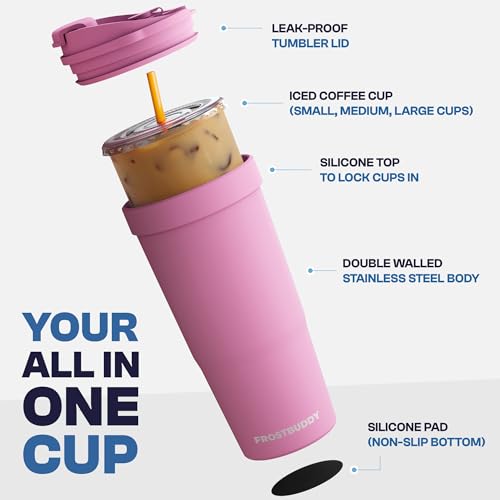 Frost Buddy Togo Buddy 30oz Tumbler - Insulated Stainless Steel (Black) | Double-wall vacuum insulated | Spill-proof flip lid | 18/8 premium stainless steel