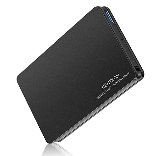 RSHTECH USB 3.0 to SATA Hard Drive Enclosure for 2.5 in 7mm and 9.5mm HDD SSD Aluminum Case [Support UASP and 4TB Drives](Black) - Thumbnail 7