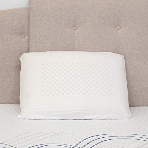 Latex Foam Bed Pillow Extra Plush 100 Cotton Casing Cover Provides