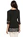 Soteer Womens Casual 3 4 Sleeve Loose Fitting Blouse Cute Lace Babydoll Tops T shirts