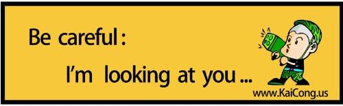 KaiCong pjb79 monitor warning sign warning sticker warning sign burglar warning sign
