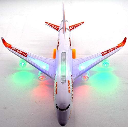Breno Air Bus A380 Aeroplane Battery Operated, Airplane Toy with Beautiful Attractive Flashing Lights and Sounds, Small