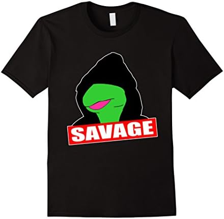 Men's Savage The Frog Inner Me Meme Evil Frog T shirt  2XL Black