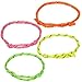 Vlish 144 Neon Woven Rope Adjustable Friendship Bracelets in 4 Assorted Neon Colors, Great Christmas Stocking Stuffer, Goody Bags or for Halloween
