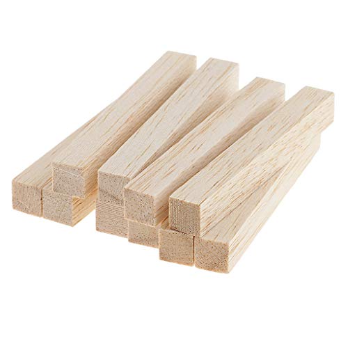 MONICO: 4 Sizes Balsa Wood Stick Unfinished Woodcraft Square Wooden Stick Dowel Rod for Model Making