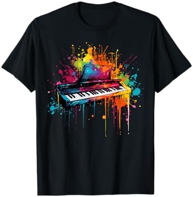 Amazon.com: Piano Keys Keyboard Abstract Art Music T-Shirt
