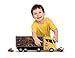 Advanced Play Construction Set car Carrier Truck Toys for Boys and Girls Includes 12 Slots and 6 Mini Construction Trucks for Kids and Toddlers Ages 3+