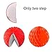 Recosis Hanging Paper Fan Set, Tissue Paper Pom Poms Flower Fan and Honeycomb Balls for Birthday Baby Shower Wedding Festival Decorations - Red