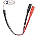 Conwork Headset Jack Adapter Splitter for iPhone 6/5/4s, iPad, Split 4-Pole 3.5mm Stereo into Separate Headphone / Microphone Plugs, Male to Female, Flat Cable 15cm