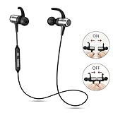 Bluetooth Headphones, OldShark Wireless Sports Earphones Smart Magnetic In Ear Earbuds with Mic, IPX6 Waterproof Sweatproof Stereo Headset, Noise Cancelling for Gym Running Workout, Space Gray