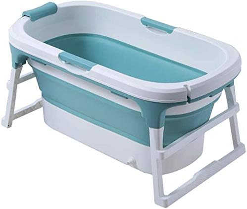 信憑 大人用折りたたみ式浴槽 ポータブル 保管が簡単 独立した家族用バスタブ Green 浸しスタンディングバスタブ 大人と子供に適しています