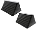 ABN Rubber Wheel Chocks (Set of 2) with Eyebolt, Heavy-Duty, Great for Trucks, Boats, Campers