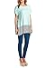 82 Days Women'S Rayon Short Sleeves Loose Fit Tunic With Stripe Contrast - Solid