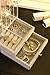 Sooyee Clear Jewelry Box for Women,Ring Earrings Necklace & Bracelet Hanger Acrylic Jewelry Storage Display Case,Large(3 Vertical Drawers 2 Ice Velvet Drawers)