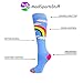 MadSportsStuff Neon Rainbow Clouds OTC Socks (Sky Blue, Small)