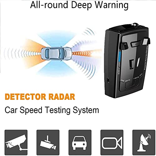 [New Upgrade] Radar Detectors for Cars, 360-Degree Monitoring Long-Distance Remote Warning, Full-Band Monitoring, Voice Prompt, Away from Fines - RD1000