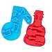 Blacklip 2PCS Silicone Candy Making Molds Chocolate Molds for Home Baking Color Random (Guitar&Note)