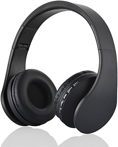 Bluetooth Over Ear Headphones, Yeehyc 4 in 1 Upgrade Stereo Wireless Foldable Headsets with Support FM for Smart Phones Tablet PC (Black)