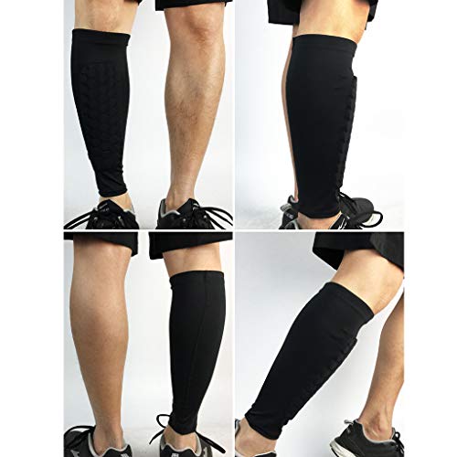 Calf Compression Sleeve for Men Women- Leg Compression Socks for Shin Splint, Calf Pain Relief (Black, M)
