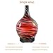 Essential Oil Diffuser Art Glass Vase Fragrance Ultrasonic Cold Fog Humidifier 7 color LED Lamp and Water Free Automatic Closing 4 time Set Office Family Bedroom Baby Room Study Yoga (art vase-1)