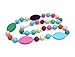 Maberry Baby Silicone Chew Necklace, Rainbow Nursing Chewable Beads Teether for Mom to Wear, Also Autism Sensory Chew Toys - BPA Free