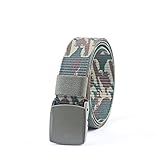 JasGood Unisex Nickel Free Belt 1.5 In Nylon Adjustable Web Belt with Plastic Buckle