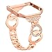 Compatible for Fitbit Blaze Bands Women Men with Frame, VOMA Stainless Steel Fitbit Blaze Watch Band Fitbit Blaze Accessories Fitbit Bands Blaze Fit bit Blaze Bands Large Small Bangle 3 Rose Gold