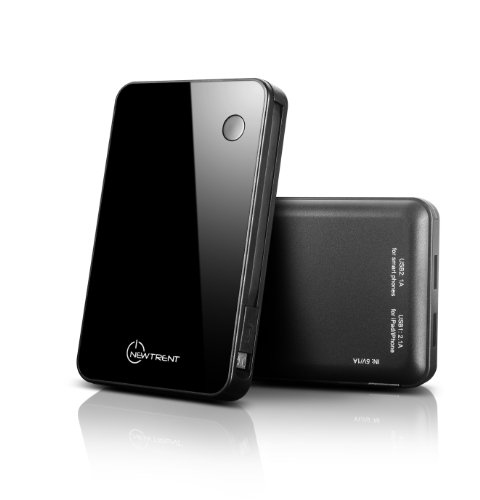 New Trent Easypak 7000mAh Portable Triple USB Port External Battery Charger/Power Pack for Smartphones, Tablets and more (w/built-in USB cable)