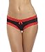 Sofishie Sexy V-Back Open Crotch Panties - Red - Medium