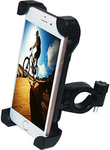 AmzaHost Universal Bike and Motorcycle Phone Mount Holder for iPhone 6 Plus and other iPhones, Samsung Galaxy S5/S4/S3,Google Nexus.Bicycle Handlebar or Motorcycle Compatible Cell Phone Cradle