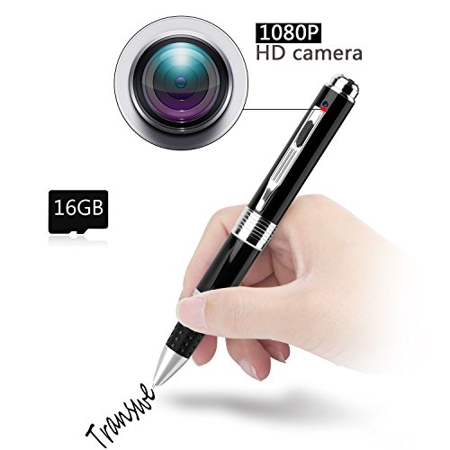 Click Here to See More Images Hidden Camera 1080p Pen Camera - Transwe Spy Camera With 16GB Removable Memory Mini Camcorder With Motion Detection Function For Surveillance
