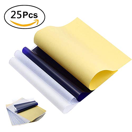 Tattoo Transfer Paper - Romlon 25 Sheets Tattoo Carbon Thermal Stencil Machine Paper With 4 layers Tattoo Transfer Copy Paper for Tattoo Supply Accesories - Thumbnail 6