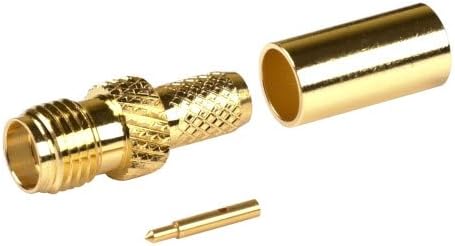 RP-SMA Female Coax Connector BAG OF 50 for LMR-195 RG-58 RG-171 Coaxial Antenna RF Cable - Reverse Polarity SMA Connector