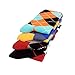 HSELL Colorful Mens Dress Socks Argyle Patterned Fun Crew Socks 4 Pack