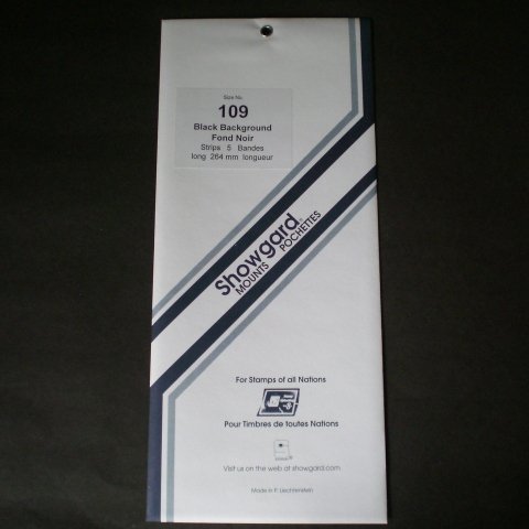 Showgard Strip Style Black Stamp Mounts Size 109