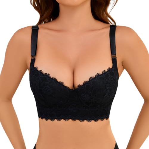 Iheyi 6 pcs ADD 2 Cup Thick Padding Extreme Double Pushup Bra 32B