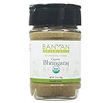 Banyan Botanicals Bhringaraj Powder - Certified Organic, Spice Jar - Eclipta alba - The quintessential Ayurvedic herb for the hair and an excellent rejuvenative for pitta*,