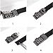 Men's Fashion Comfort Genuine Leather Belt Adjustable Buckle, by Trim to Fit (Black/Gold, Wasit Size 26