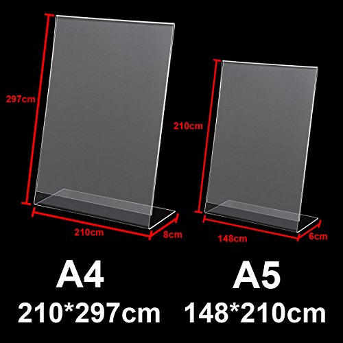10 X A5 Acrylic Poster Menu Holder Perspex Leaflet Display Stands Buy